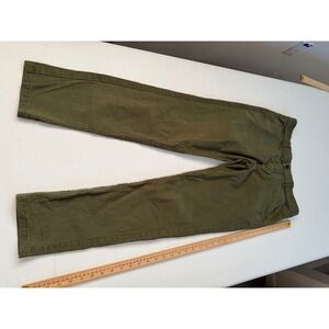 Plaid&Plain Mens Skinny Fit Chino Pants‎ Olive Green 31x30 Stretch Twill 5156